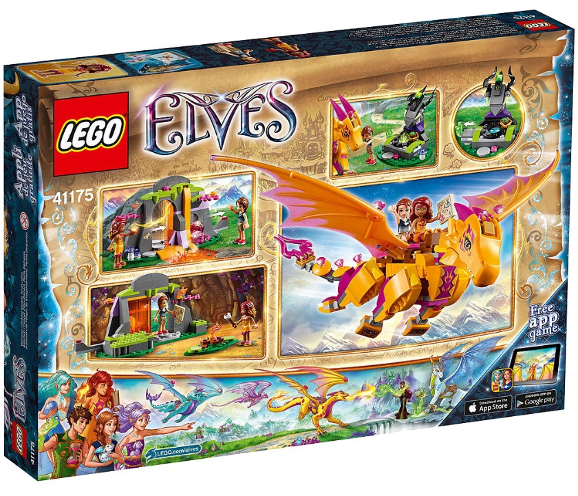 Lego Elves. Лего Эльфы. Лавовая пещера дракона огня  